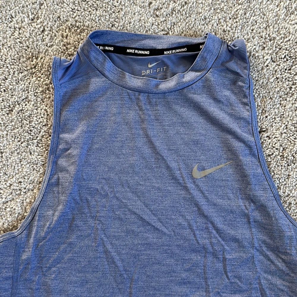 Nike running Dri-fit tank top. Large. Blue. Good condition